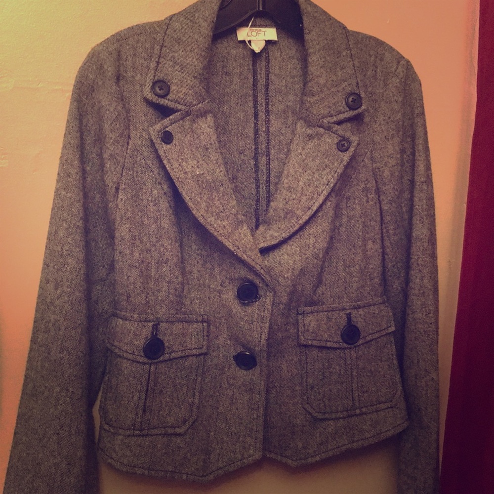 Ann Taylor Loft charcoal blazer